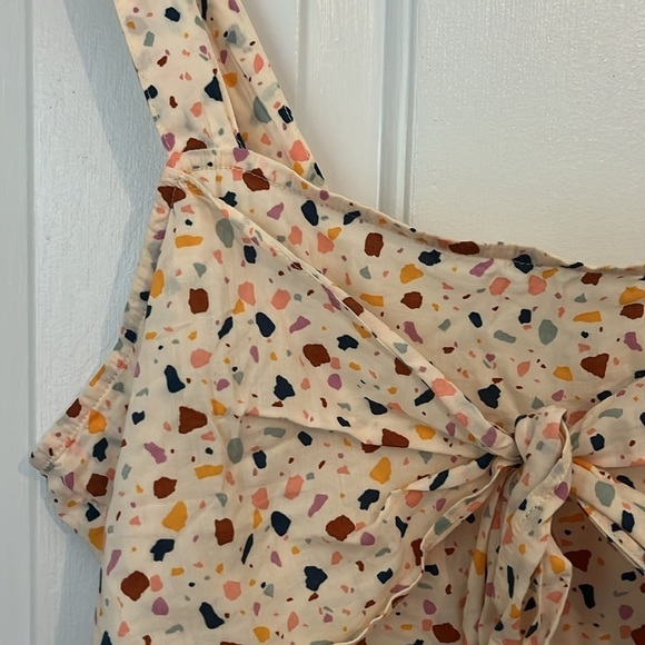 Madewell | Twist Knot Tie-Front Cami Top in Terrazzo Confetti Print Size 12 - Picture 6 of 11